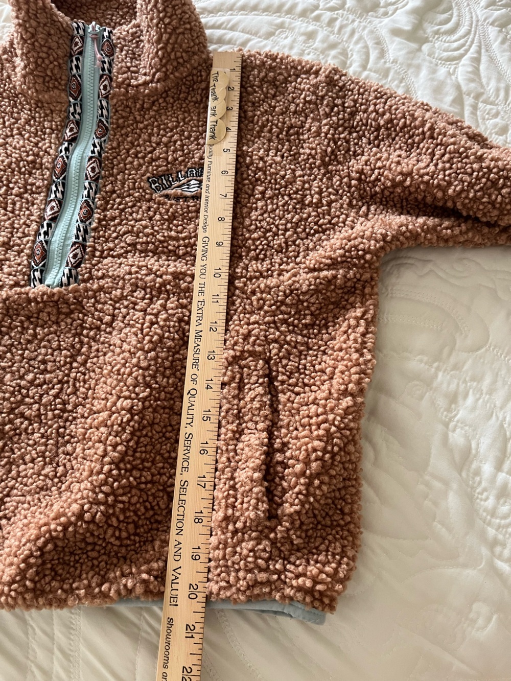 Billabong Adventure Division Horizon Sweatshirt Tan Sherpa Half-Zip size M - Picture 3 of 13